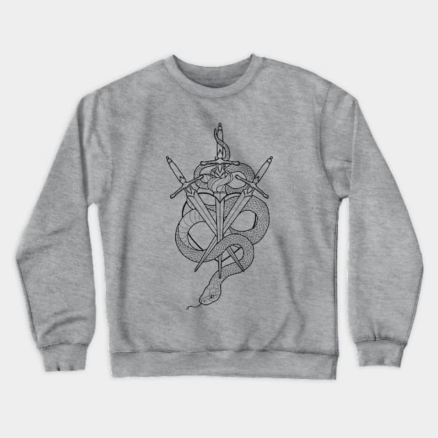 3 of Swords Crewneck Sweatshirt by venuspandemia